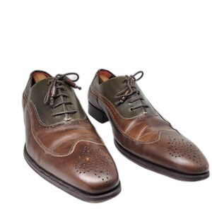 Mezlan "CAPUA" Tri-Toned Brogue Wingtip Oxfords Size 11 M Made In Spain GUC